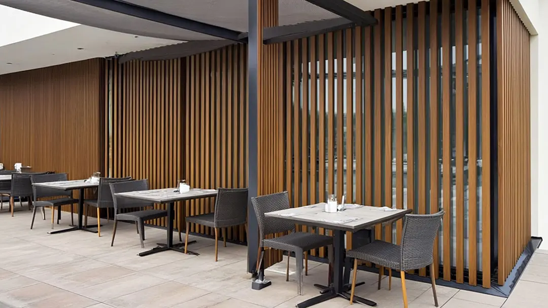 TERRAZA-wpc Celosía ventilada Batten. Terrazas